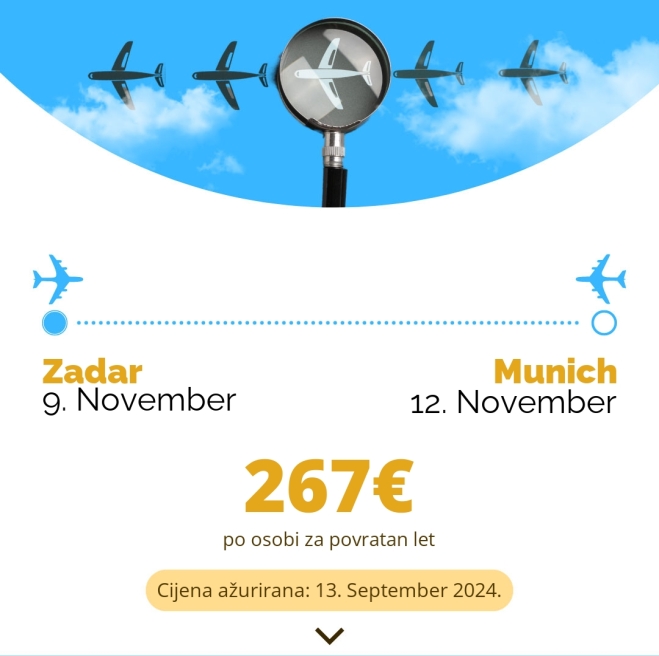 9. November - 12. November | Zadar - Munich